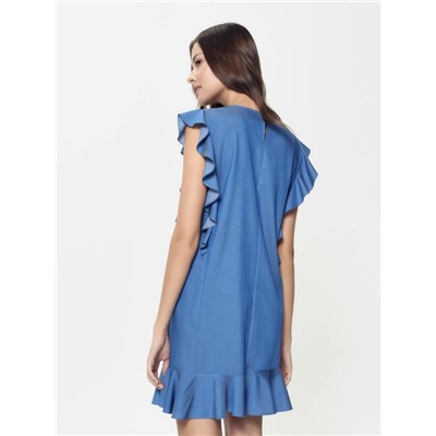 Платья CONTE LPL 905 Джинсовое платье А-силуэта с воланами