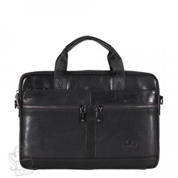Портфель мужской кожаный 33773Z black Zinimsk