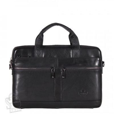 Портфель мужской кожаный 33773Z black Zinimsk