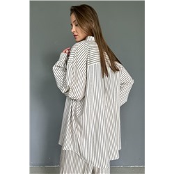 Костюм женский  SET065/09/Молочный, черный