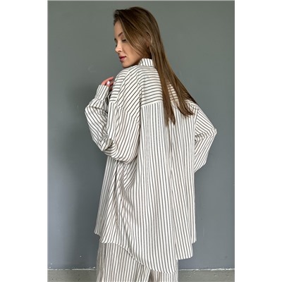 Костюм женский  SET065/09/Молочный, черный