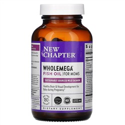 New Chapter, Wholemega Fish Oil for Moms, 180 Softgels