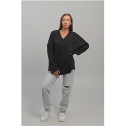 Женский свитер оверсайз с V-образным вырезом Happyfox