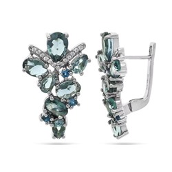Серьги из серебра лондон топаз кварц, Лоза