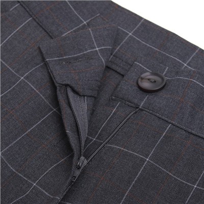 Брюки женские в клетку MINAKU: Classic, серые, размер 48