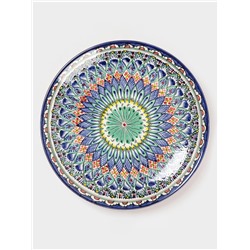 Ляган Риштанская Керамика «Узоры», 31 см, синий