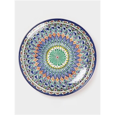 Ляган Риштанская Керамика «Узоры», 31 см, синий