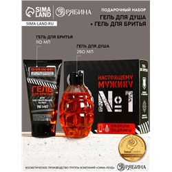 Подарочный набор «Только для реального мужика»: гель для душа 250 мл и гель для бритья 110 мл, HARD LINE