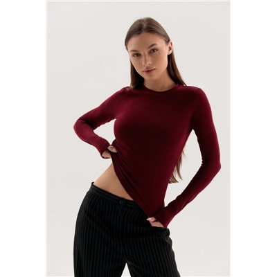 00024 лонгслив (Бордовый)