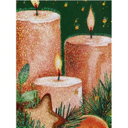 Пакет подарочный новогодний ламинированный с тиснением «Уют», люкс, 18×22.3×10 см