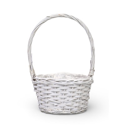 Корзина плетёная для хранения, ива, белая, набор 2 шт.