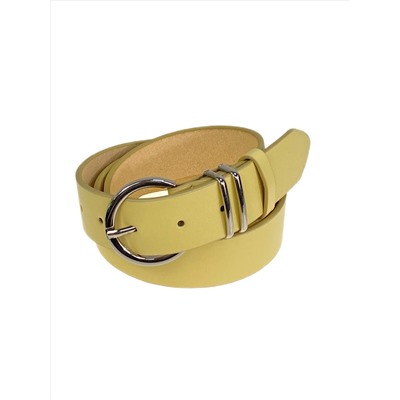 Ремень женский  из искусственной кожи, цвет светло желтый