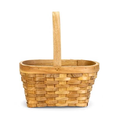 Корзина плетёная для хранения, 22×15.5×12 см, ручка h=13, секвойя, Greengo