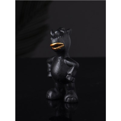 Фигурка гипс «Конь реальный», 8 см, чёрный