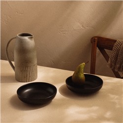 Тарелки глубокие SL Home «Дарк», d=18.5 см, набор 2 шт., фарфор, чёрные