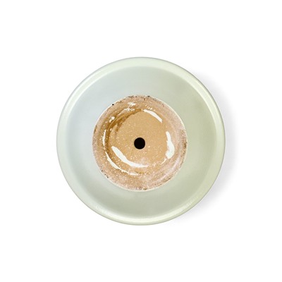 Горшок для цветов «Листья», 3.4 л, d=18.5 см, h=18 см, керамический, с поддоном