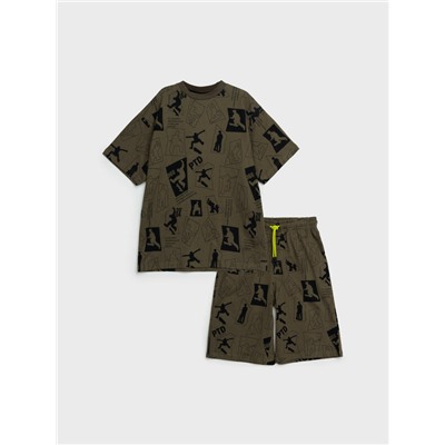 Комплект трикотажный для мальчиков: фуфайка (футболка), шорты