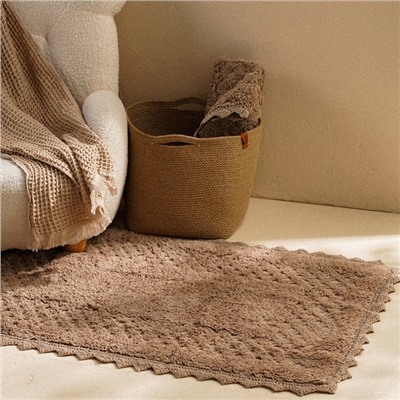 Коврики SL Home, 2 шт., 59×73 см, 68×104 см, кремовые