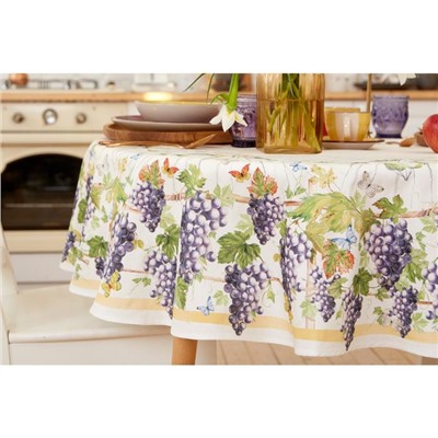 Скатерть «Этель» Provence, d=150 ±3 см, 100% хлопок, саржа 190 г/м²