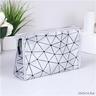 Косметичка 22х14,5х5 см / GENA-28 / серебро 690491