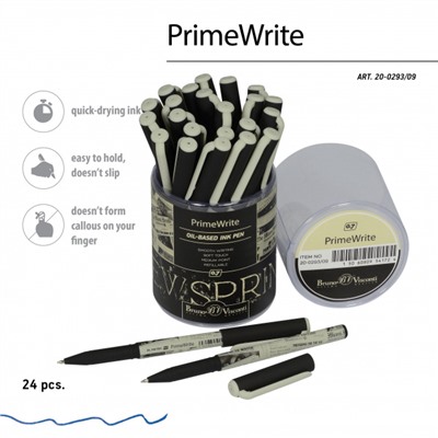 Ручка шариковая масляная 0.7мм "PrimeWrite.Газета-1" синяя 20-0293/09 Bruno Visconti