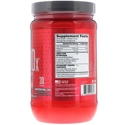 BSN, Amino-X, выносливость и восстановление, арбуз, 435 г (15,3 унции)