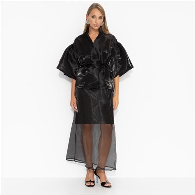 Костюм с юбкой из органзы, Очарование момента (2 в 1, с поясом)