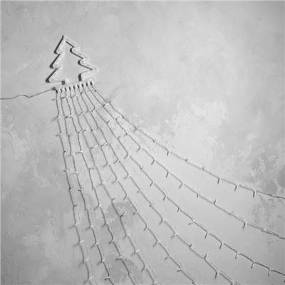 Светодиодная фигура «Ёлка» 3.5 м, пластик, 9 нитей, 31 В, свечение мульти