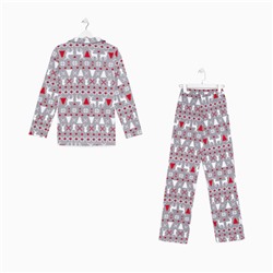 Пижама новогодняя женская (рубашка, брюки) KAFTAN «Скандинавия», размер 52-54