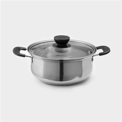 Кастрюля Promo, 1.2 л, 18×8 см, с крышкой, нержавеющая сталь