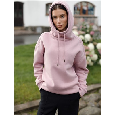 Худи среднего объема из футера трехнитики c начесом