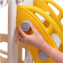 Комплект детский "Космический стиль" (горка и качель) цвет красный.