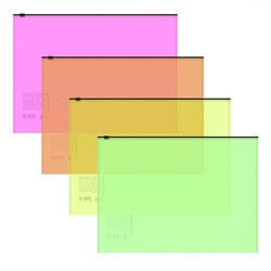 Папка на гибкой молнии B5 ZIP FIZZY Neon ассорти 47073 ErichKrause
