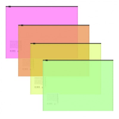 Папка на гибкой молнии B5 ZIP FIZZY Neon ассорти 47073 ErichKrause