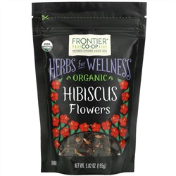Frontier Natural Products, Organic Hibiscus Flowers, 5.82 oz (165 g)