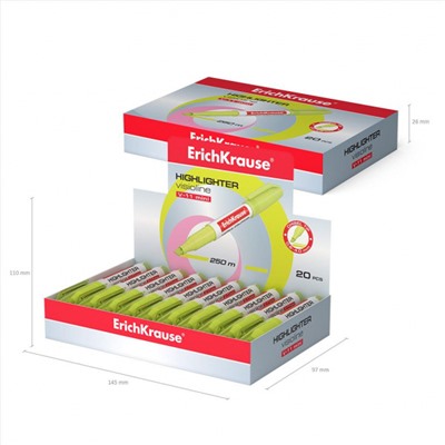 Текстовыделитель VisioLine® V-11 Мини Неон  желтый 56900 ErichKrause