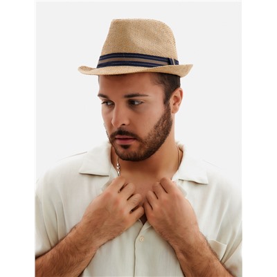 Шляпа мужская MINAKU «Пляж», размер 58, коричневая