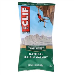 Clif Bar, Энергетический батончик с овсянкой, изюмом и грецким орехом, 12 батончиков, 2,40 унции (68 г) каждый