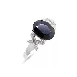 Кольцо из серебра сапфир корунд, SL-RIC62