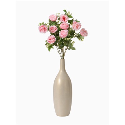 Цветы искусственные «Роза Амория», 7×62 см, светло-розовые