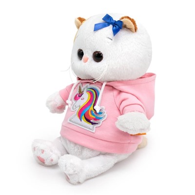Мягкая игрушка «Кошечка Ли-Ли BABY», в худи с единорогом, 20 см
