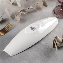 Блюдо для подачи Wilmax, 25.5×7.5 см, фарфор, цвет белый