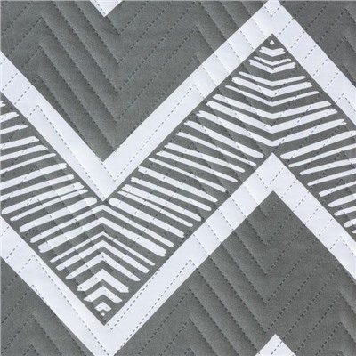 Покрывало LoveLife 2 сп «Зигзаги», цвет серый, 180×210 ±5 см, микрофайбер, 100% п/э