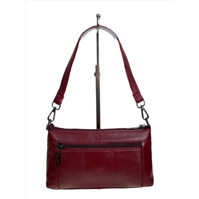 Женская сумка из натуральной кожи, цвет  бордовый