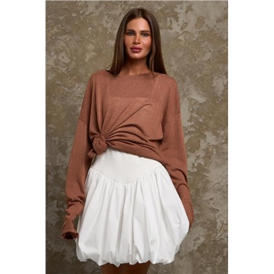 Лонгслив Флам (Коричневый)