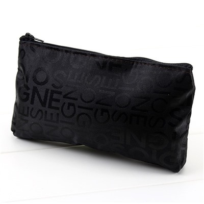 Косметичка компактная текстильная на молнии с буквами, 19*11 см.