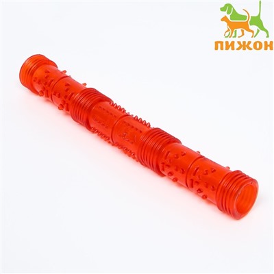 Игрушка тренировочная жевательная «Палка» полая, 24.5 см, красная