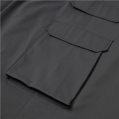 Юбка миди с накладным карманом женская MINAKU: Safari, графит, размер 42