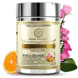Khadi Natural Маска для лица с Розой и Апельсином 50 г