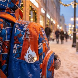 Брелок виниловый "Safe mode on fire" 61x80 мм, световозвращающий белый, в пластиковом пакете